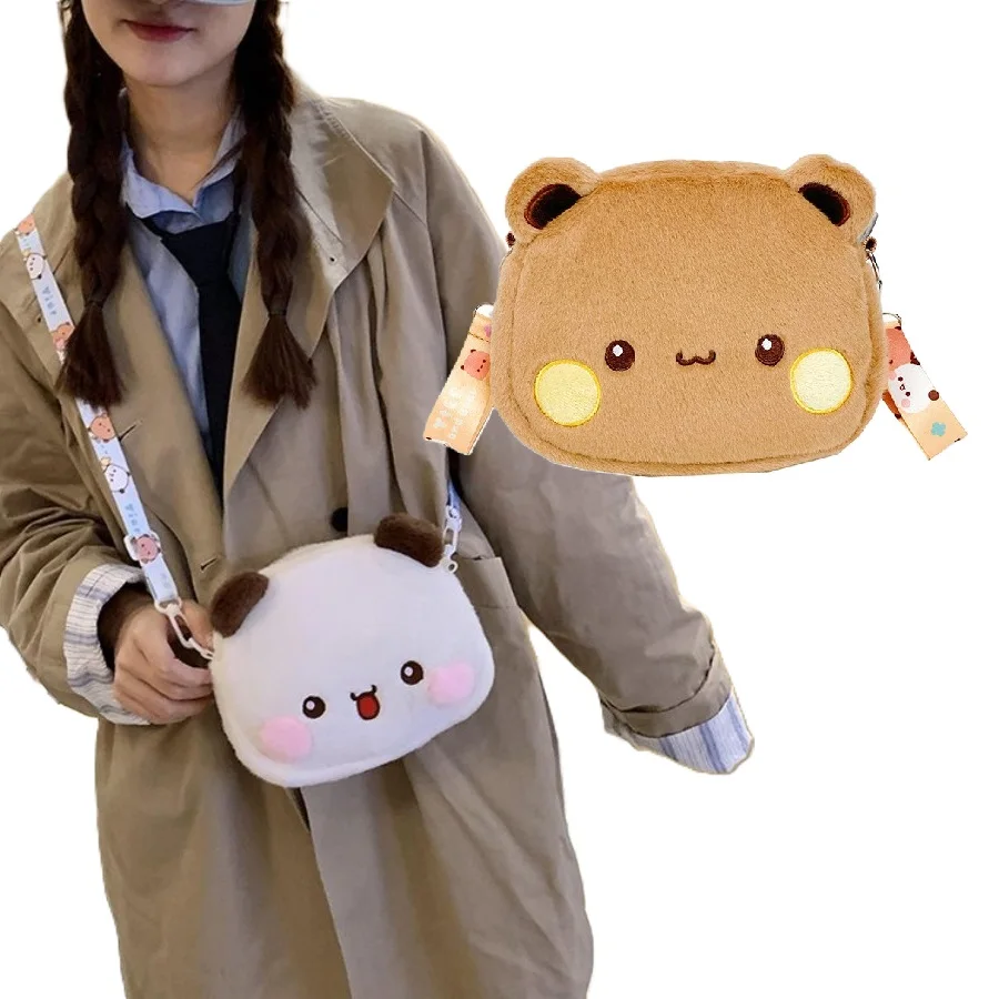 

Cute Bubu Dudu Plush Backpack Yier Panda Bear Crossbody Bag Kawaii Coin Purses Shoulder Bag Soft Plushies for Girlfriend Gift