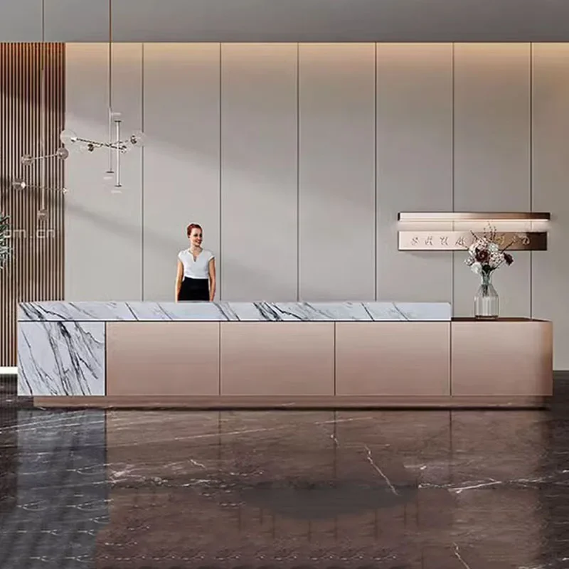 عرض مكتب مطعم الجداول مكتب أمامي منبر المنبر خزانة الغسيل Pulpitos متجر مكافحة صالون Mostrador الأثاث العصري