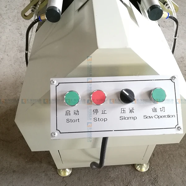 Sierra de corte automática en forma de V/máquina de PVC de perfiles de plástico/maquinaria de puertas y ventanas de PVC