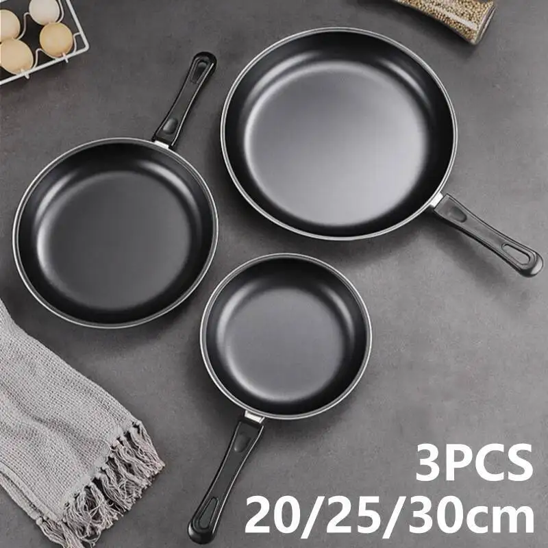

20/25/30Cm Set Frying Pan Non-Stick Fried Steak Pot Skillet Induction Cooker Pans Saucepan For Kitchen Cookware