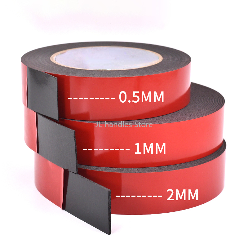  1pcs 0.5mm-2mm thickness Super Strong Double side Adhesive foam Tape for Mounting Fixing Pad Sticky 