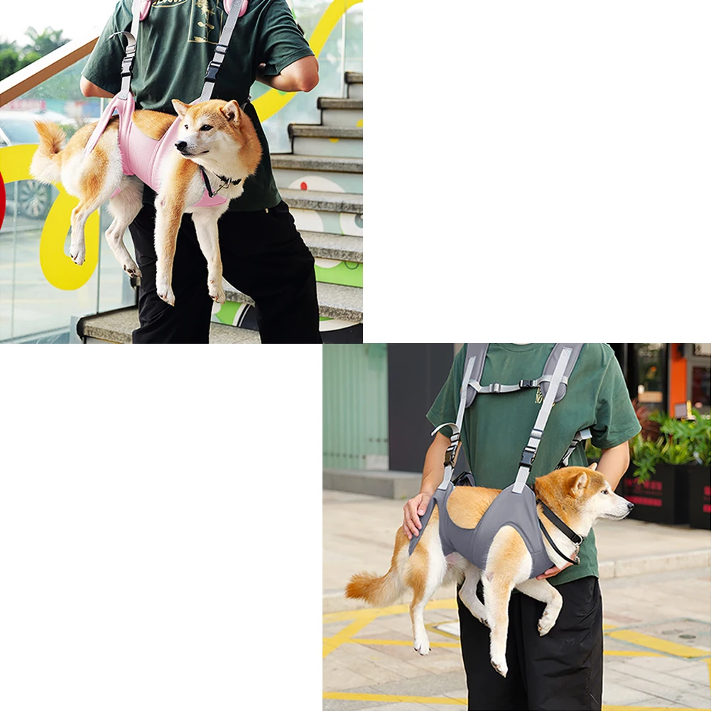 Dog Lift Harness Adjustable Dog Backpack Harness Horizontally Emergency Dog Backpack Sling Lift For Old Arthritis Back Legs Supp