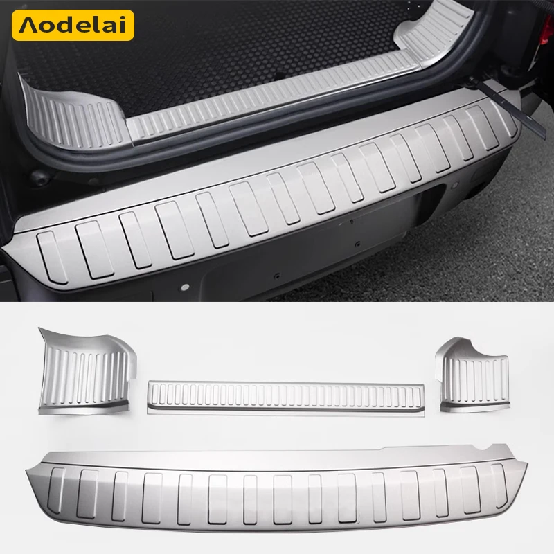 

For 2020-2025 Land Rover 90 110 Defender Rear Bumper Protector Guard Trunk Shield TailArticle Threshold Door Pedal Tail Box
