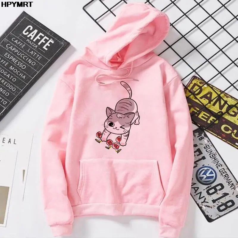 

Women street casual sport Kawaii pullover Autumn And Winter long sleeve tops pocket drawstring hoodie cute animal printed M-XXXL