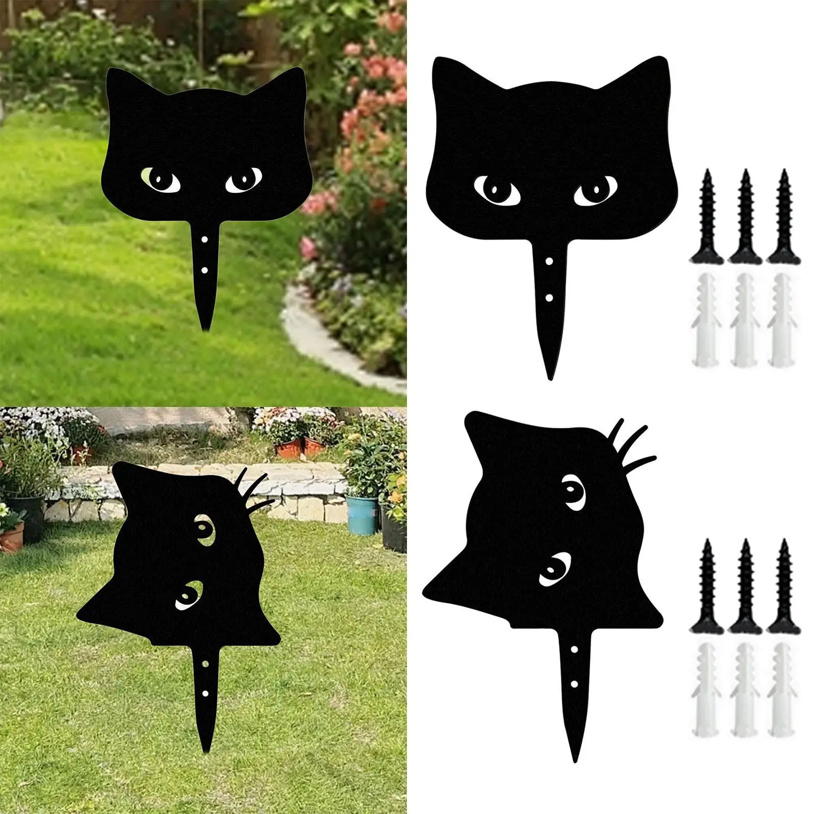 Palo per gatti Decorazioni da giardino Divertente Resistente alle intemperie Elegante prato Decorativo Ornamento artistico per cortile di fattoria Marciapiede Portico di casa