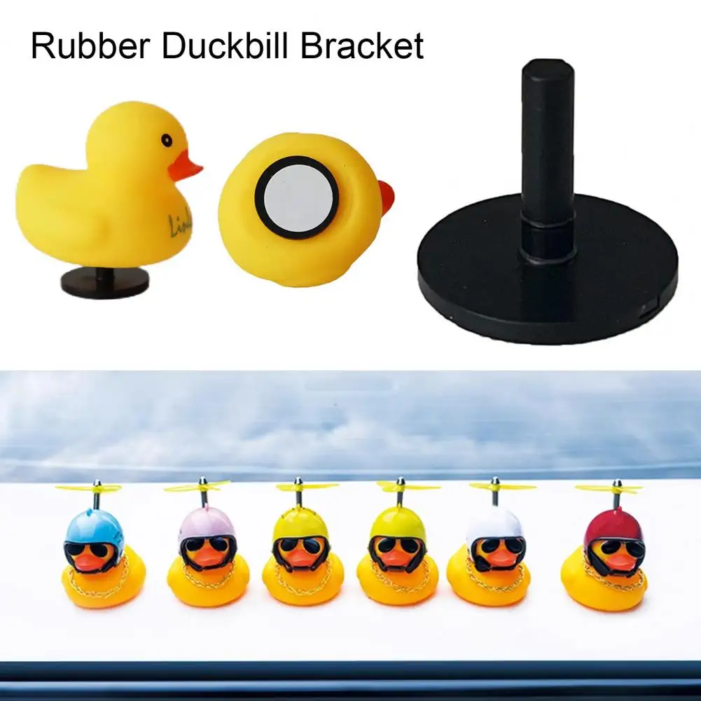 10Pcs Rubber Duck Mount Plastic Non-deformable Model Display Stand Removable Anti-slip Pendulum Holder Anti-fall Duck Plug