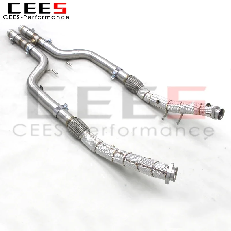 

CEES Sport Cat Downpipe for Mercedes-Benz S500 S550 2014-2020 Stainless Steel Exhaust Pipe Downpipe with Heat Shield