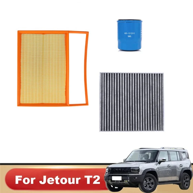

Автомобильный салонный воздушный фильтр, набор масляных фильтров для Jetour T2 Traveller 2023 2024, аксессуары 151000295AA F188107044BN 480-1012010