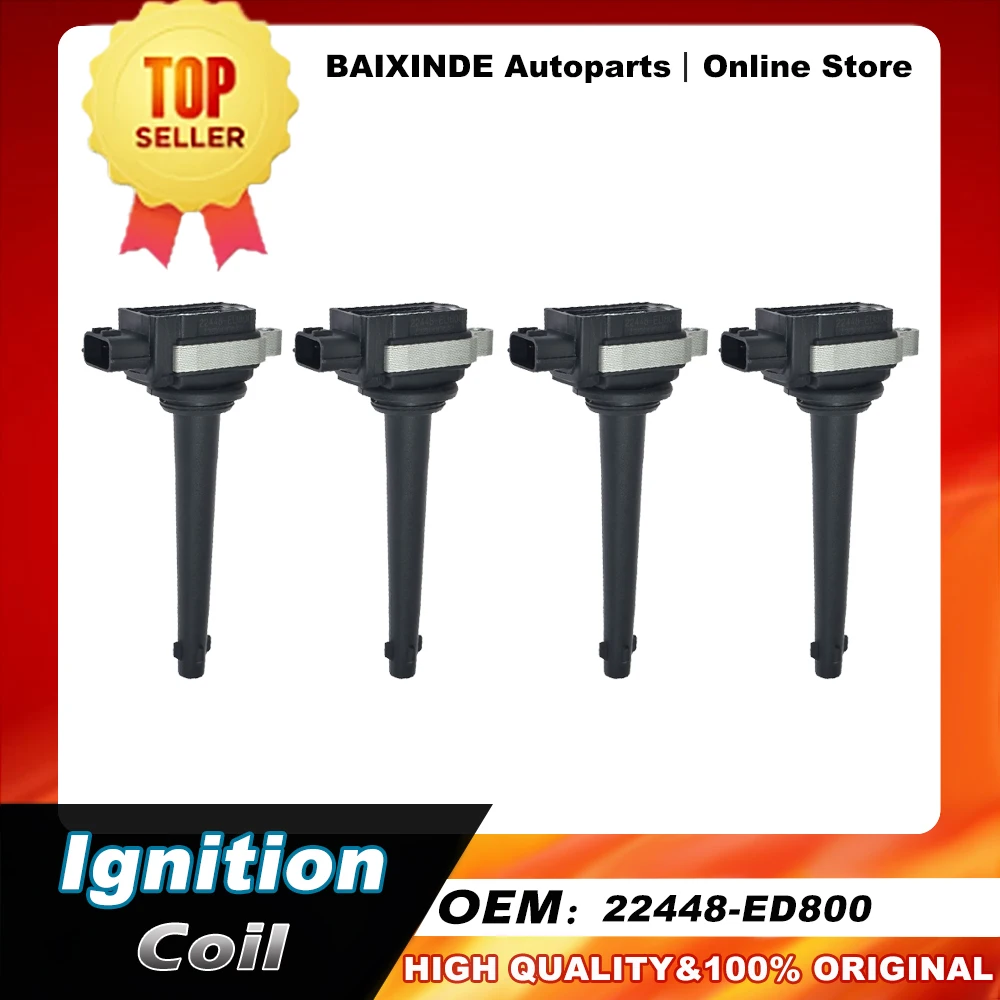 

1/4PCS OEM 22448-ED800 22448ED800 22448-CJ00A 22448CJ00A Ignition Coil for NISSAN MARCH TIIDA 1.6L 1.8L SENTRA 2.0L 2007-2014