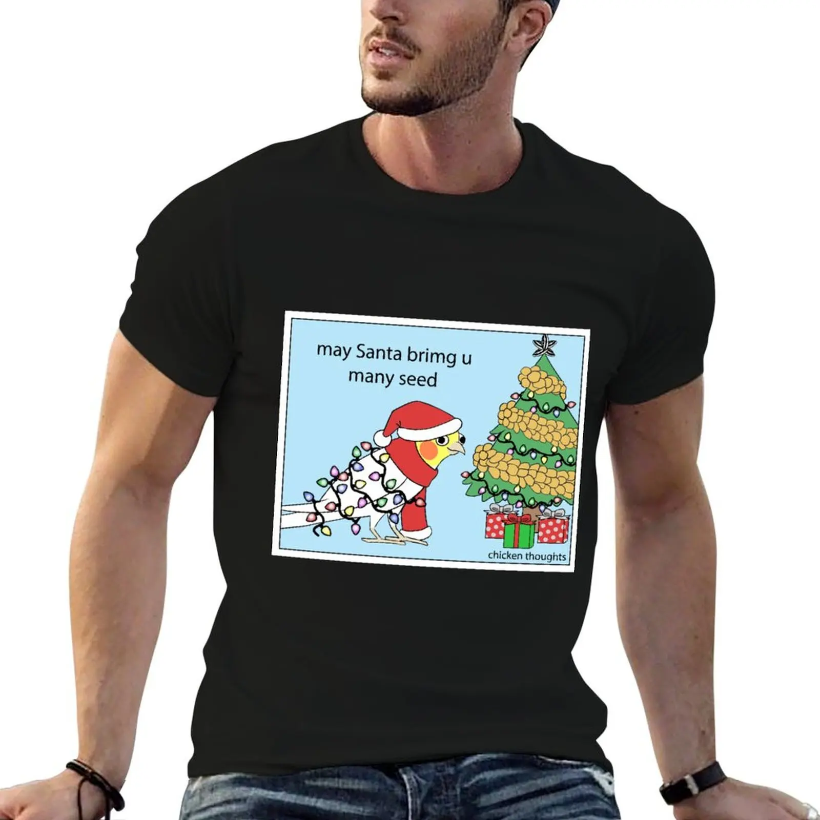 

Christmas Chicken T-Shirt funny costumes shirts graphic tee funny meme t-shirts men clothes