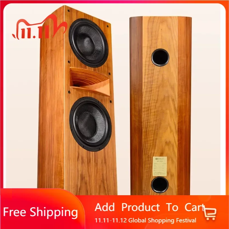 

250W 10 Inch Home Passive Bookshelf Speaker High Power Fever HIFI High Fidelity Monitoring Speaker Floor Front Speaker