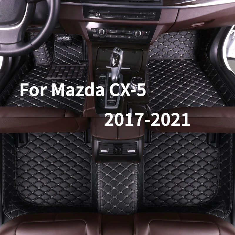 

Custom Made Leather Auto Car Floor Mats For Mazda CX-5 2017-2021 Custom Foot Pads Automobile Carpet Cover Foot Pads Accessories