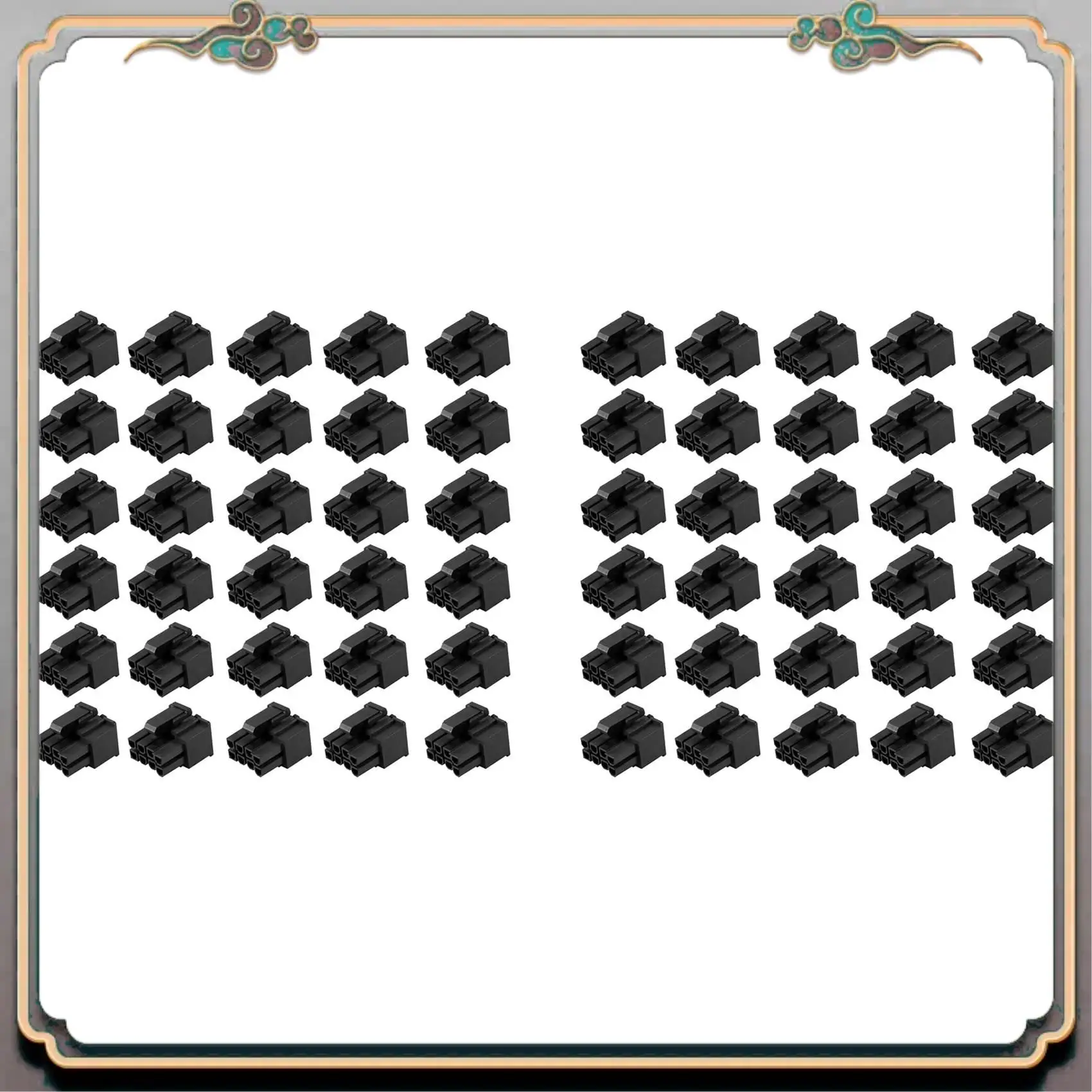 A46M-60Pcs 4.2Mm 6+2 Pin 8P 8PIN Male Power Connector Plastic Shell For PC Computer ATX Graphics Card GPU,Black