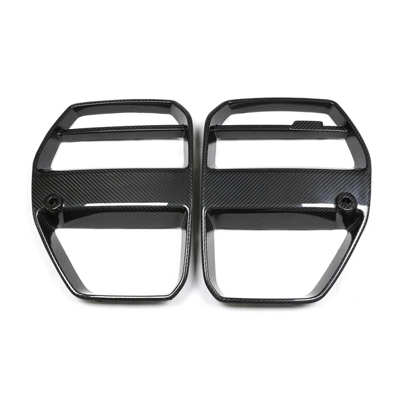 Top Grade V Style Dry Carbon Front Grille Frame Kit for Sports Sedan Coupe 2020+ Off-Road Lightweight Exterior