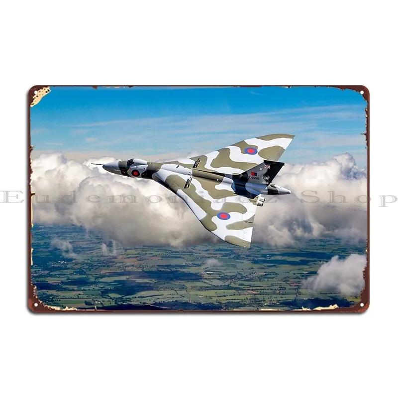 Vulcan Bomber Vulcan Xh558 Metal Plaque Poster Garage Cinema Cinema Wall Plaque Create Tin Sign Poster