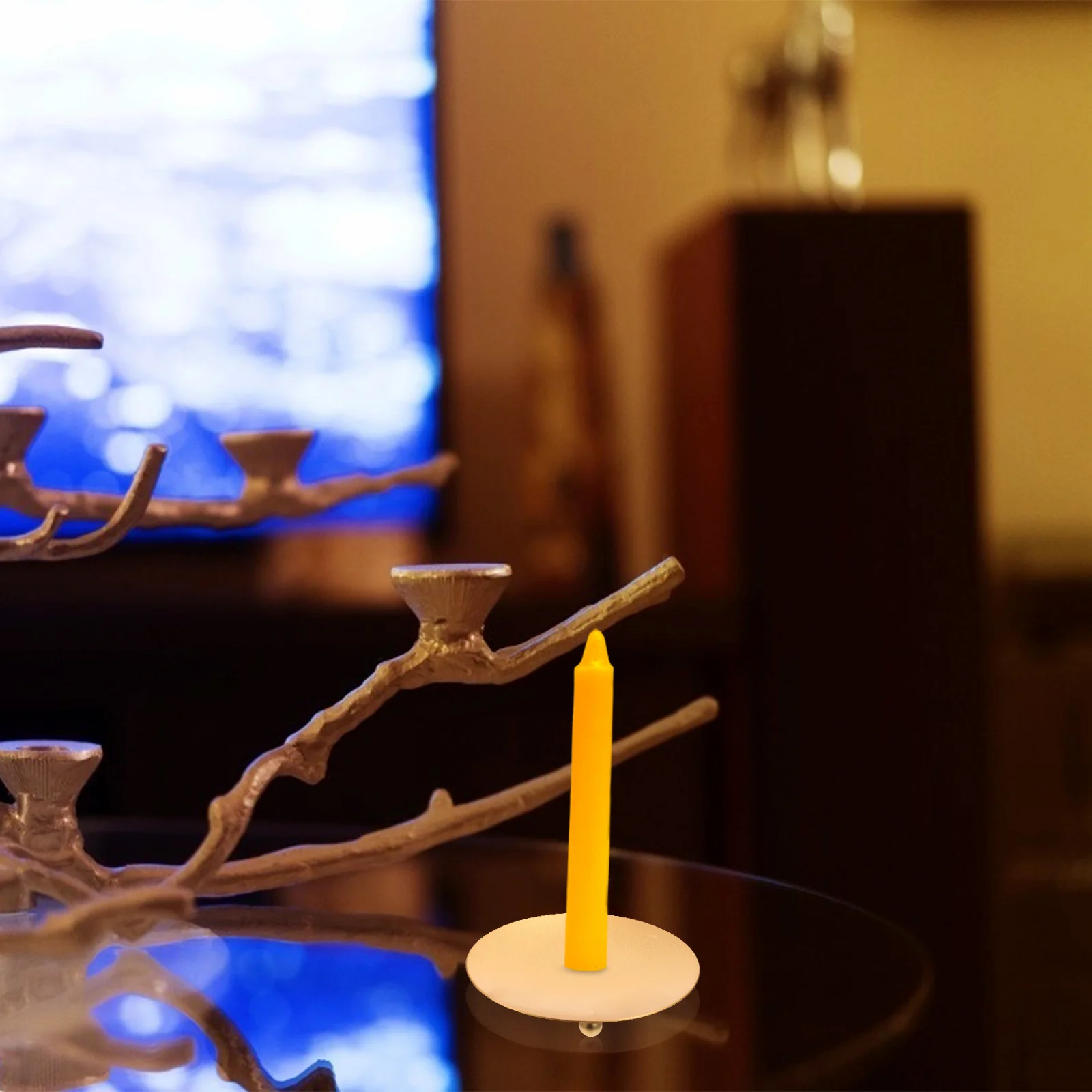 

2Pcs Iron Plates Modern Wedding Candlestick Holders Party Home Restaurant Romantic Table Decor Wedding Candlestick