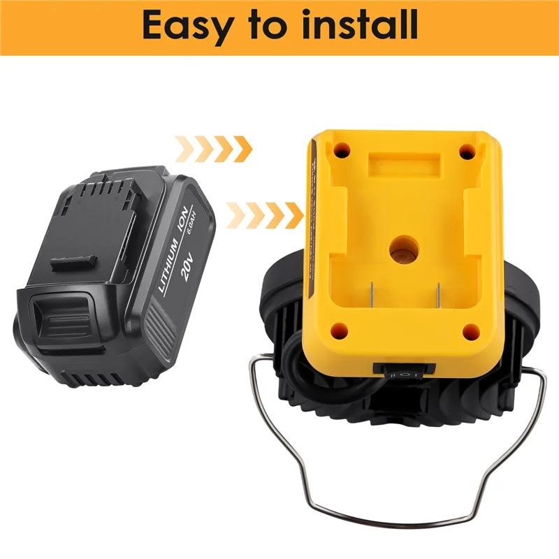 ABSS-For  18V 20V Battery 4Inch 18W Work LED Light 6500K LED Outdoor Engineering Light