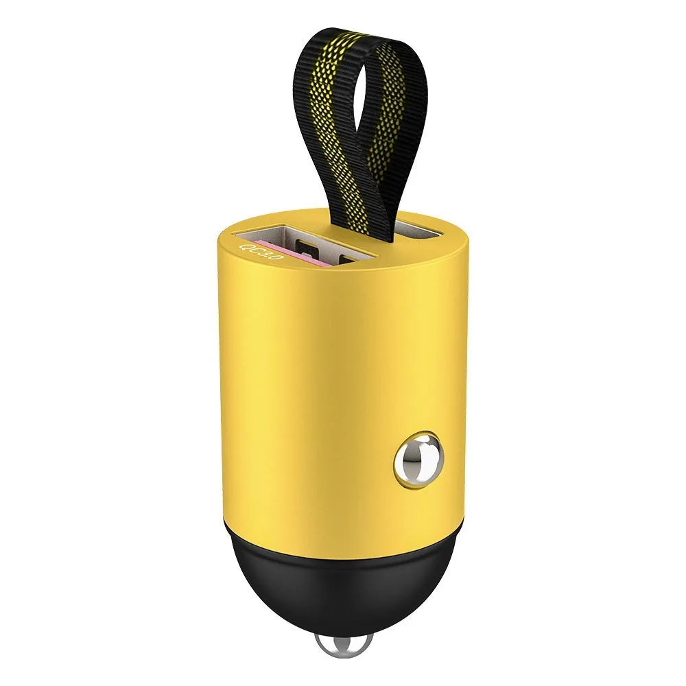 

PD Quick Charge Mini USB Car Charger Most Car Models Hidden Super Fast Charging Dual Port Charger Type-C Charger Adapter Phone