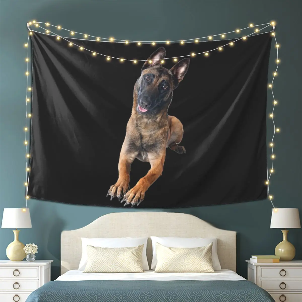 

Бельгийская овчарка Малинуа гобелен настенный эстетический домашний декор гобелены для комнаты в общежитии