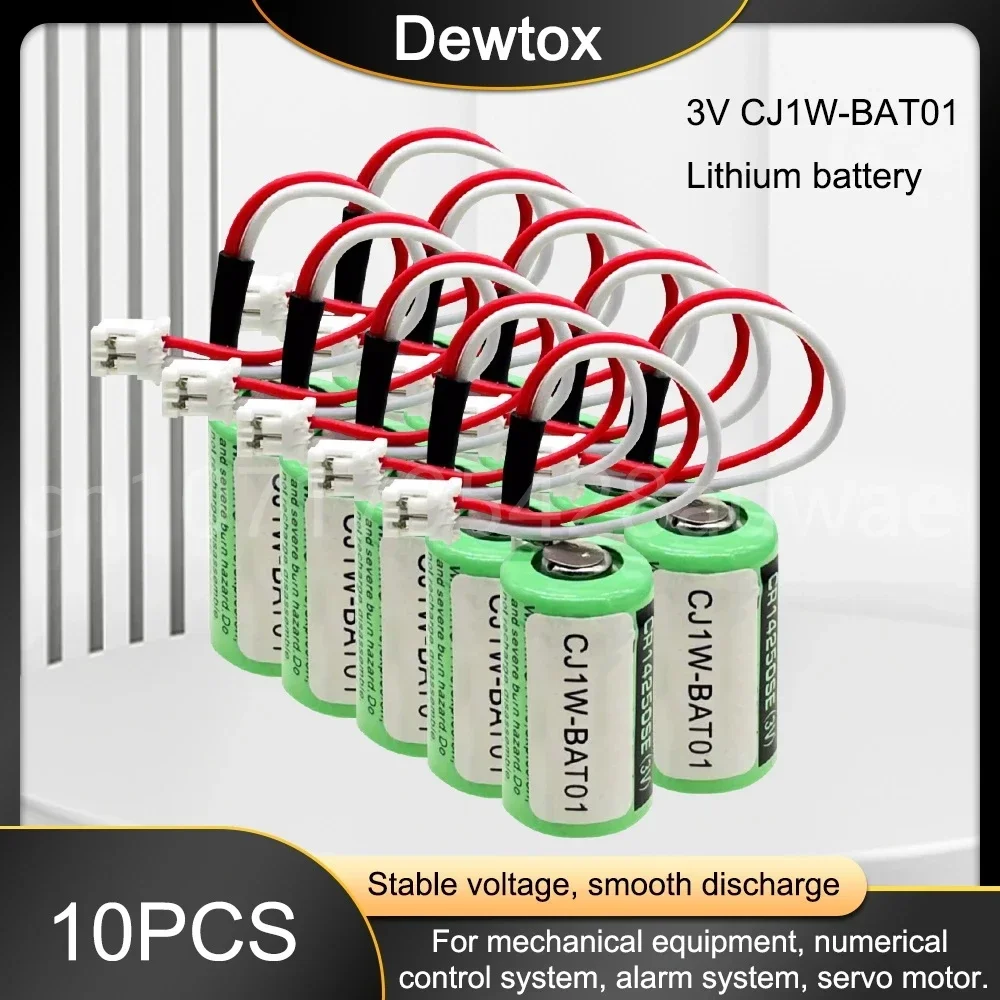 

10PCS 3V 1000mAh CP1W-BAT01 CJ1W-BAT01 CR14250SE-R PLC CNC Lithium Battery With Wpecial Plug CP1E For Back-Up Batteries