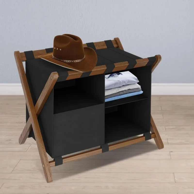 Hotel room furniture luggage rack, with storage bag, for room folding luggage rack