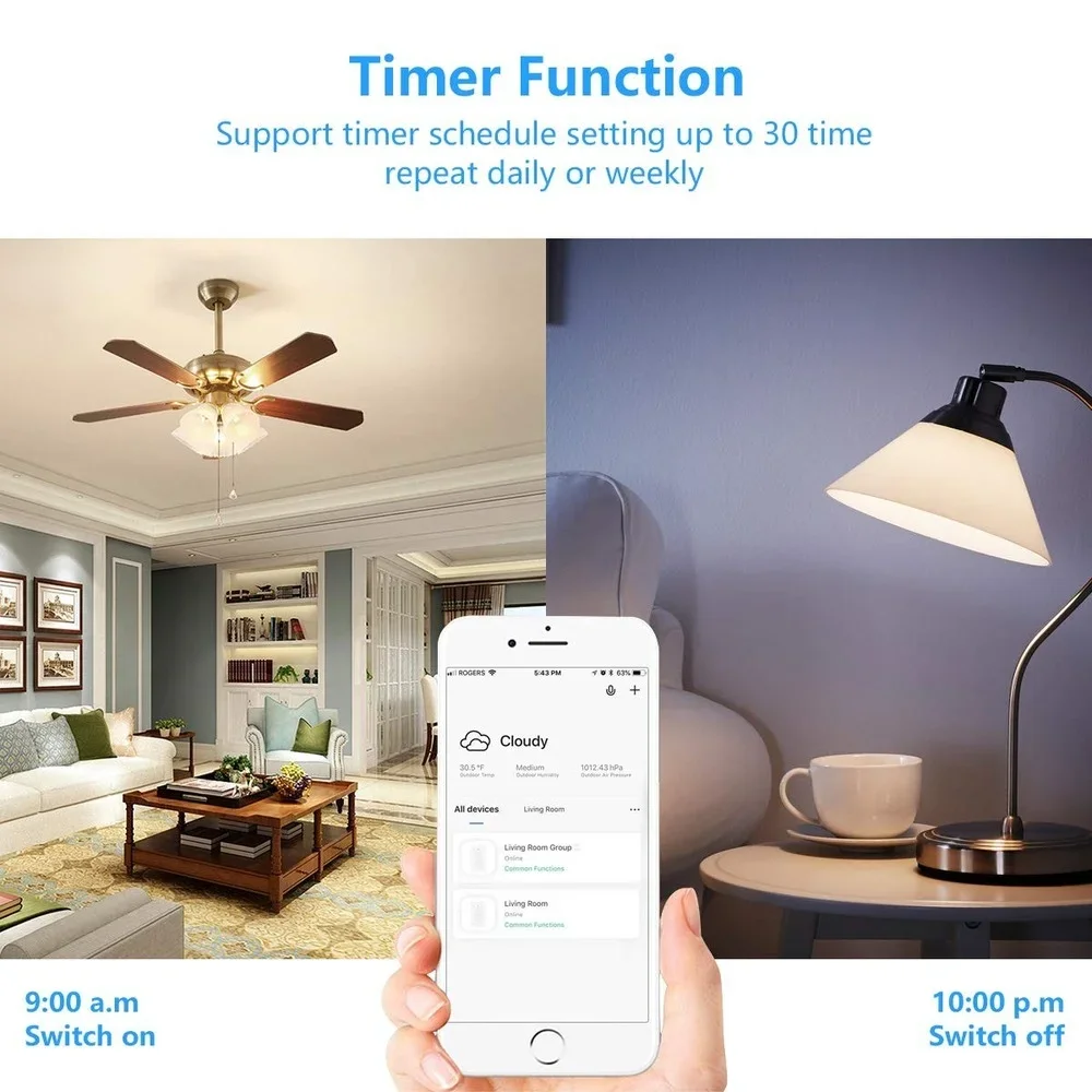 Shawader Tuya Smart Life Zigbee Ceiling Switch Fan Wall Speed Touch Sensor Glass Panel Remote Control by Alexa Dot Google Home