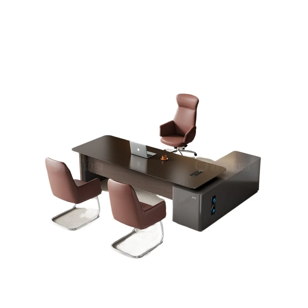 

Комбинация офисного стола и стула Boss, простая современная мебель, легкий роскошный большой стол