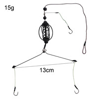 1pc Carp Fishing Feeder Fishing Spring Bait Cage Fill Bait Tools Plug Play Black Hook Rig Set Feeder Tackle Fishing Baits Cages