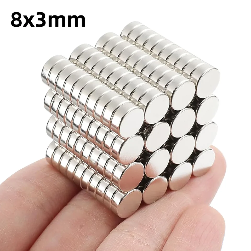 8x3mm 원형 냉장고 자석, 소형 냉장고 자석, 사무실 자석, 화이트보드 자석, 내구성 있는 미니 자석, 주방용