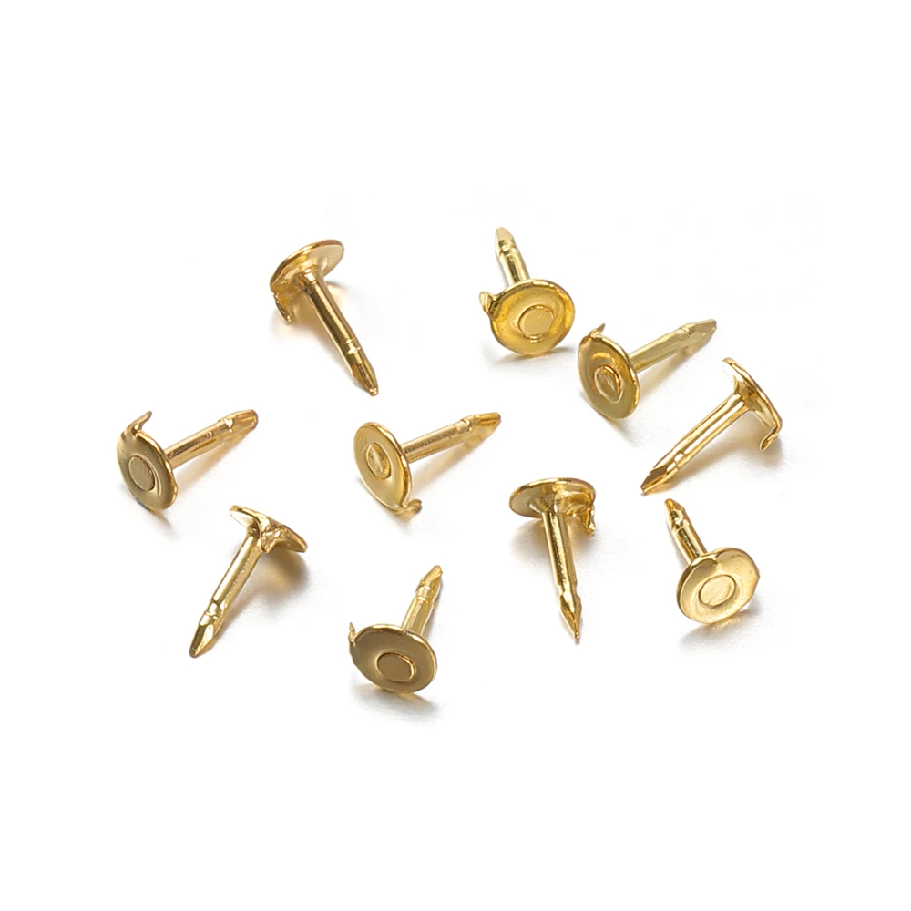 50pcs Butterfly Clasp Pin Back Brooch Clutch Care Cap Nail Tie Stoppers for Jewelry Making DIY