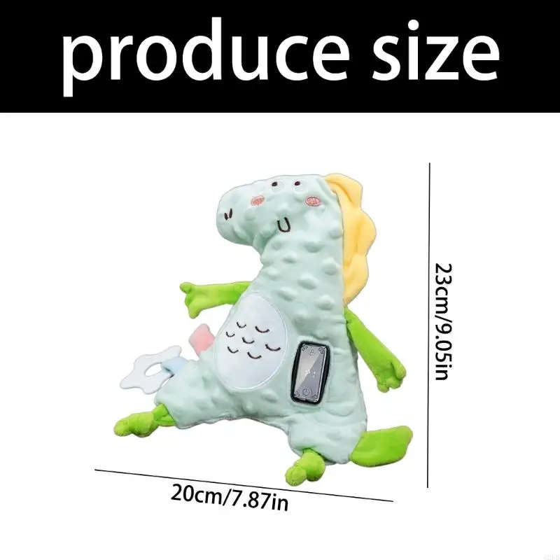 Soft Plush Infant Soothing Toy 3 Calming Sounds 4 Vibration Modes Safe Comfortable Fabric Travel Friendly Design A2UB