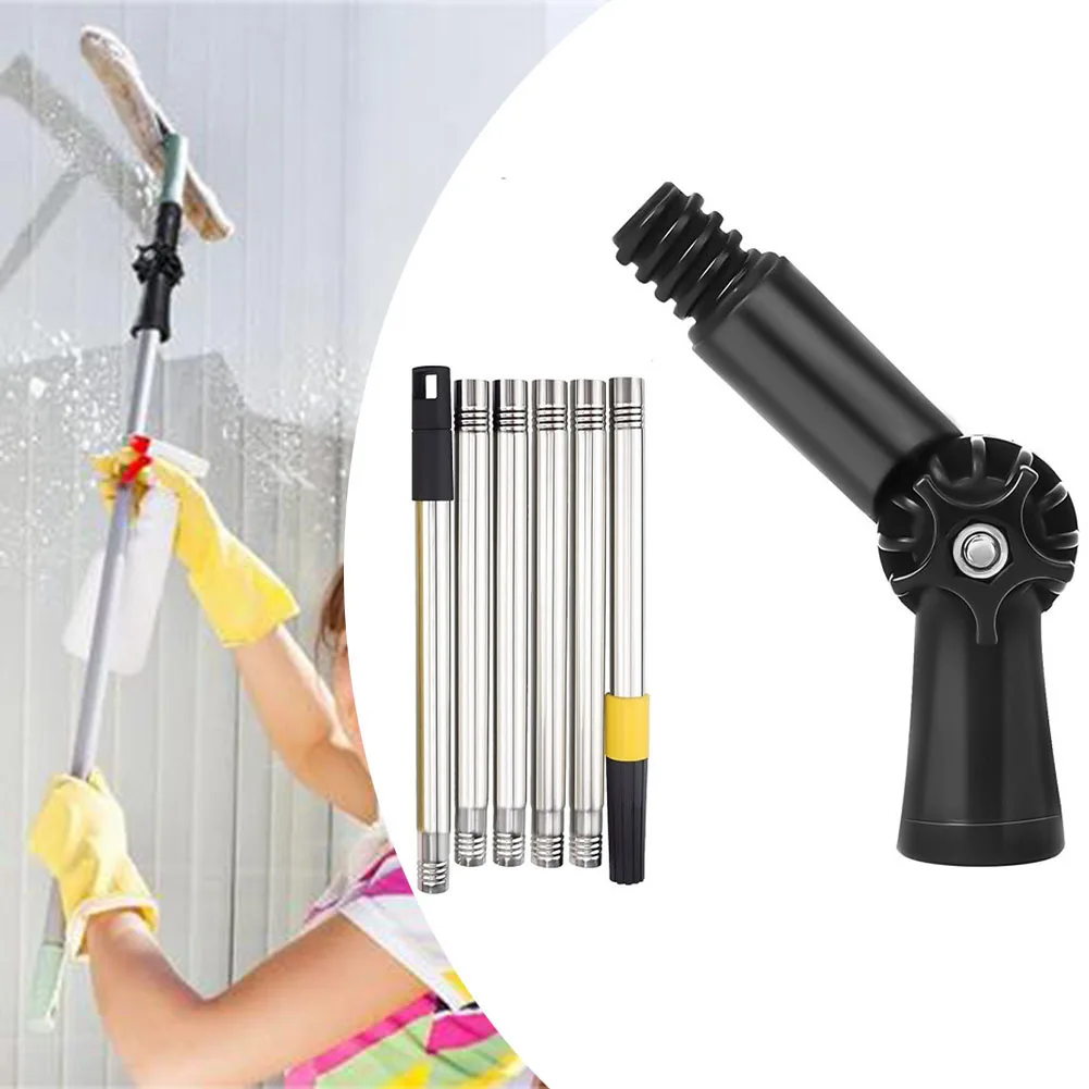 تلسكوبي 1 8 متر لعمود تمديد أسطوانة الطلاء مع رأس دوار مفصلي لتحسين المناورة والوصول