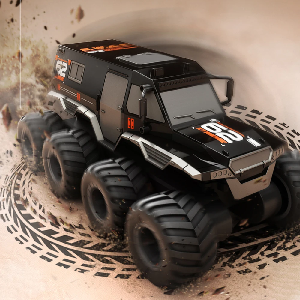 Q137 8WD RC Car 2.4G Amphibious 8 Wheel Remote Control Truck Climbing Off Road Waterproof Armored Vehicles Children\'s Toys