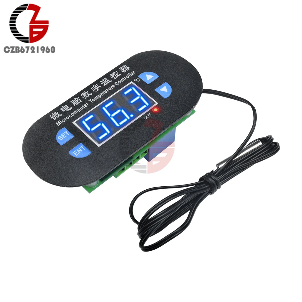 W1308 Digital Thermostat 12V NTC Temperature Controller Thermostat Heating Cooling Switch Control for Washing Machines Dryers