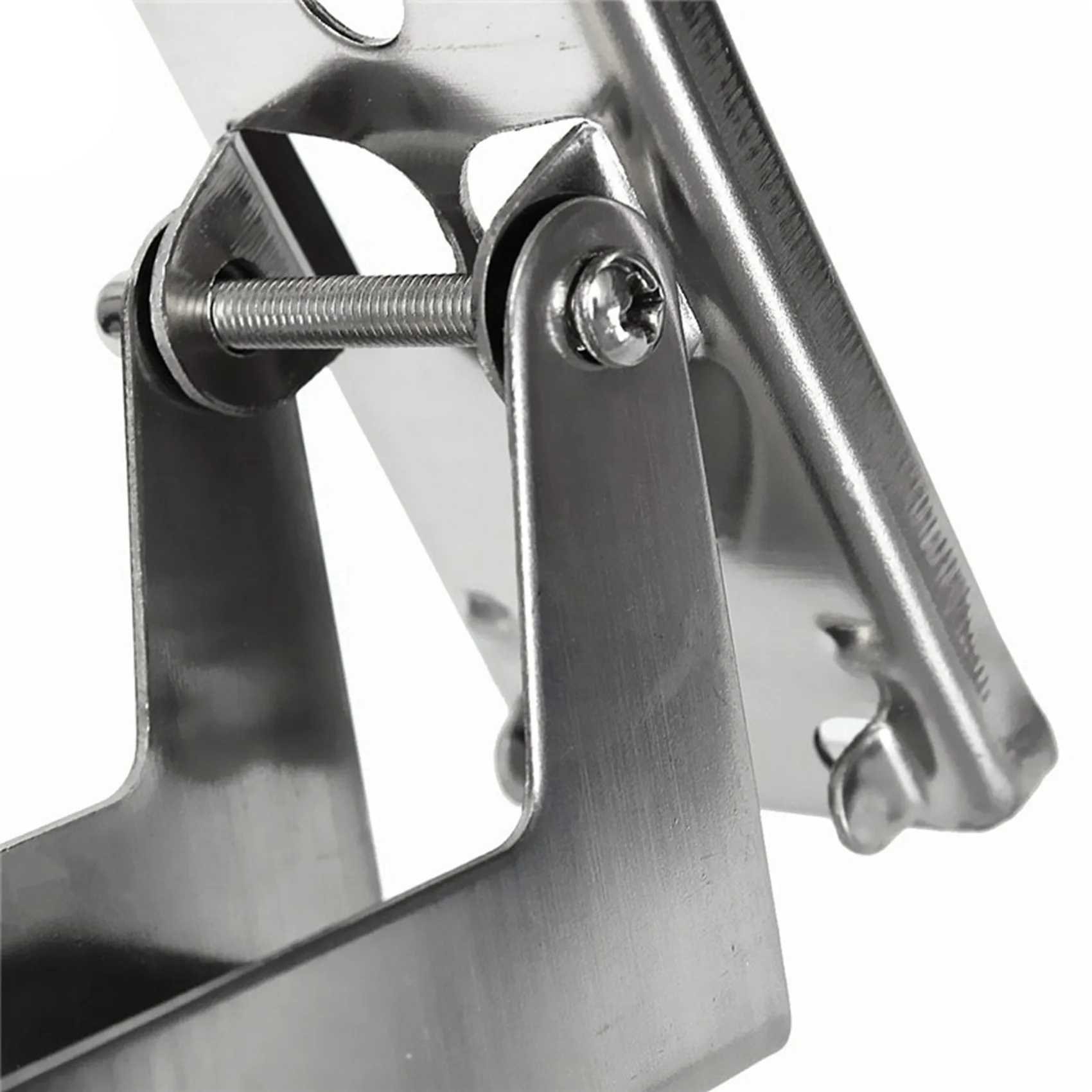 PZHI-2X Support Frame Steel Foldable Stretch Shelf Rack Microwave Oven Wall Mount Bracket Stainless Silver