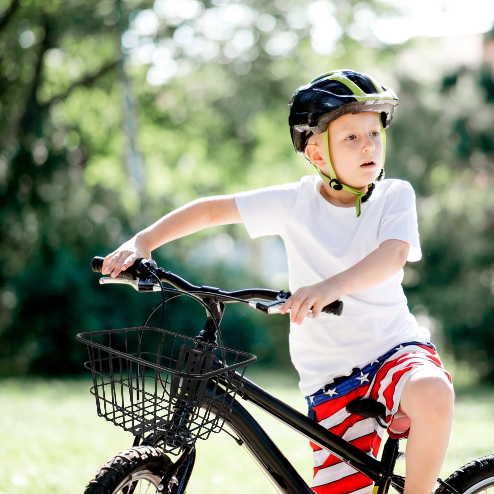 Bike Basket Front Sturdy Durable Handlebar Easy Install Remove Outdoor Cycling Storage Decorative Bicycle Accessory