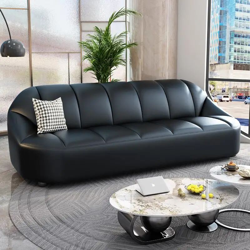 Office Sofa Business Simple Rest Area Reception Store Small Unit Rental Apartment Leather Sofa