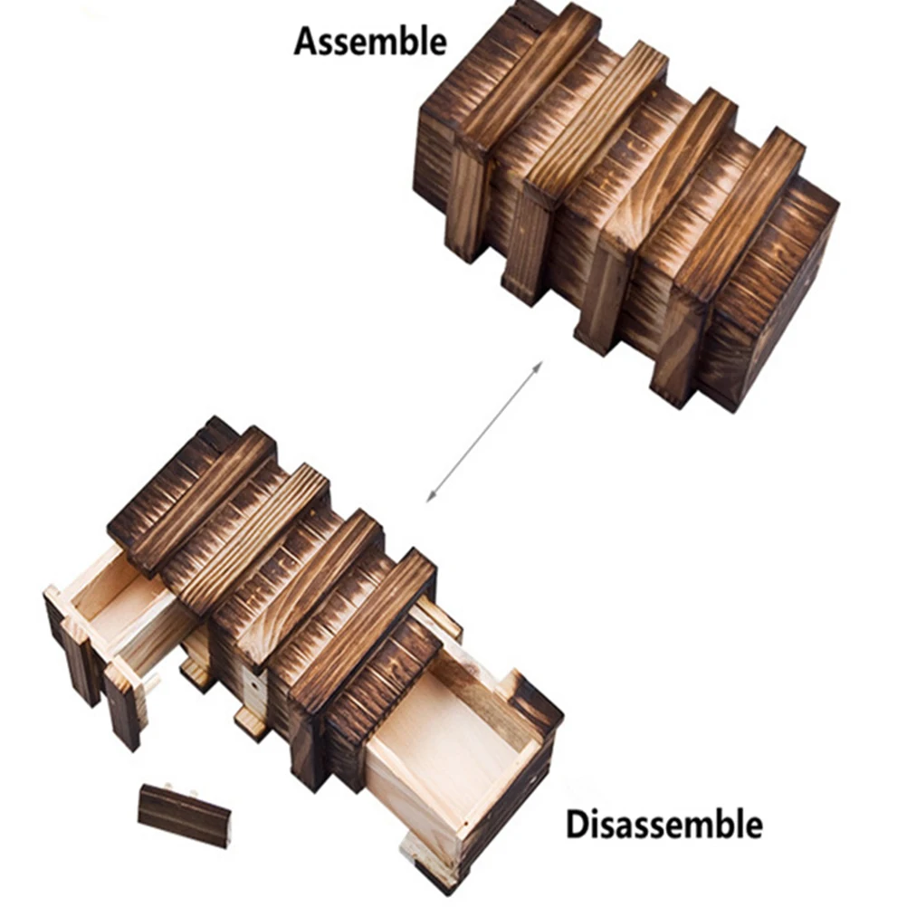 2 stücke Holz Schublade Box 3 Geheimnis Schublade Verriegelung Mechanismen Versteckte Lagerung Kinder Pädagogische Kinder Sicher Lagerung Box