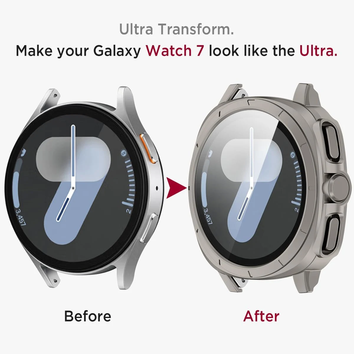 Glas + Hülle für Samsung Galaxy Watch 7 40 mm 44 mm, Wechsel zu Ultra, Displayschutzfolie, Stoßstangenabdeckung, iWatch Galaxy Watch 7 Zubehör