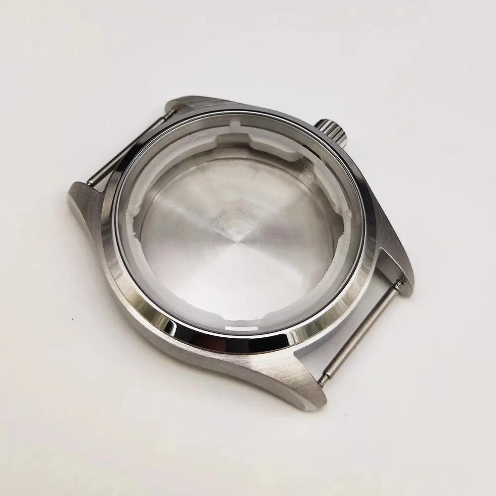 40mm Stainless Steel Watch Case Cover Shell for NH35 NH36 Watch Movement Nh35 Case ，Fits 33.5mm Dial， Modification Repair Parts