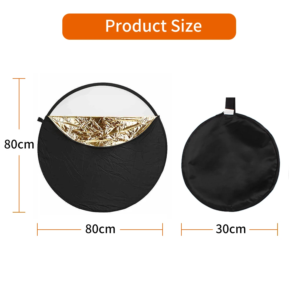 Soonpho Reflektor Fotografie 80CM 5 In 1 Für Flash Licht Diffusor Bildschirm Für Foto Studio Fotografie Hintergrund Zubehör