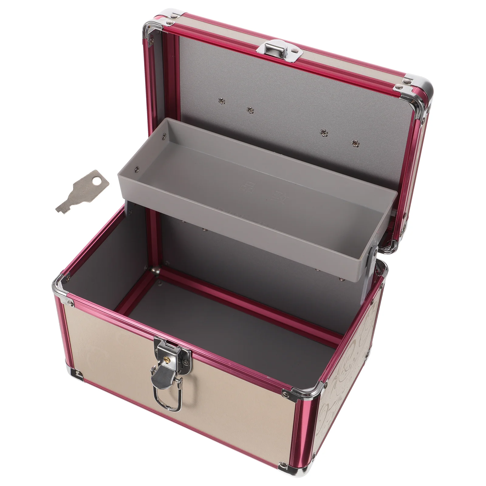 

Foot Massage Tool Box The Tools Storage Container Aluminum Frame Makeup Case Organizer