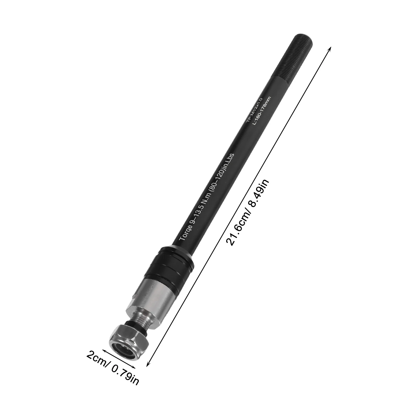 1 Set Black Hollow Axle Shaft Durable Thru Axle For Mountain Road Bikes Quick Release Bike Trailer Attachment Compatible With