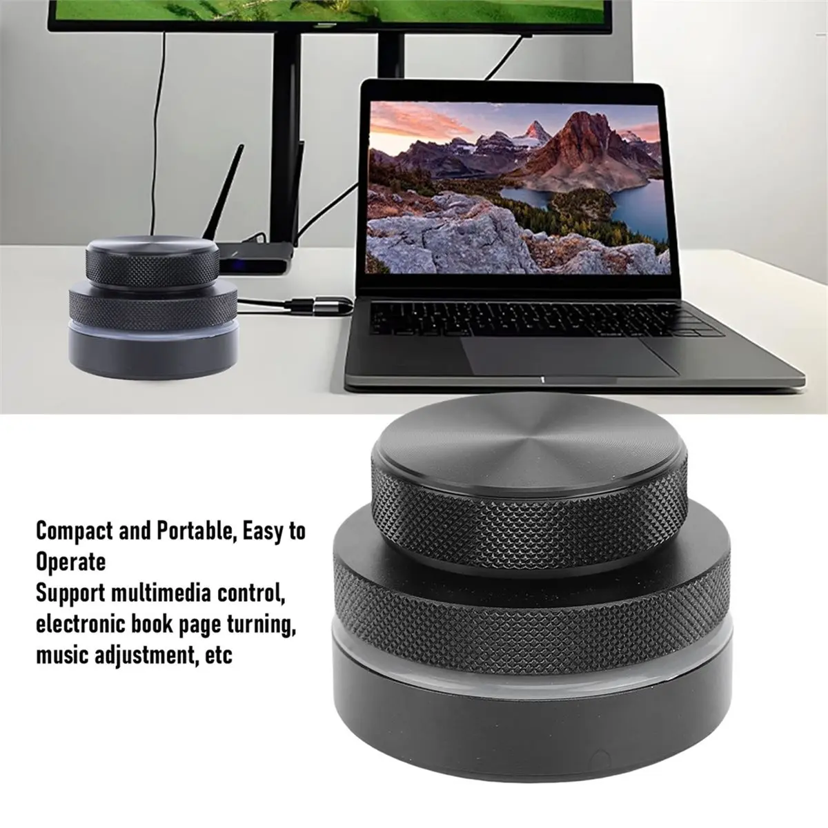 Fits for Custom Rotary Knob with RGB Light Page Knob Turning Volume Controller 2.4G BT USB C Wired Connection Support for - view 6