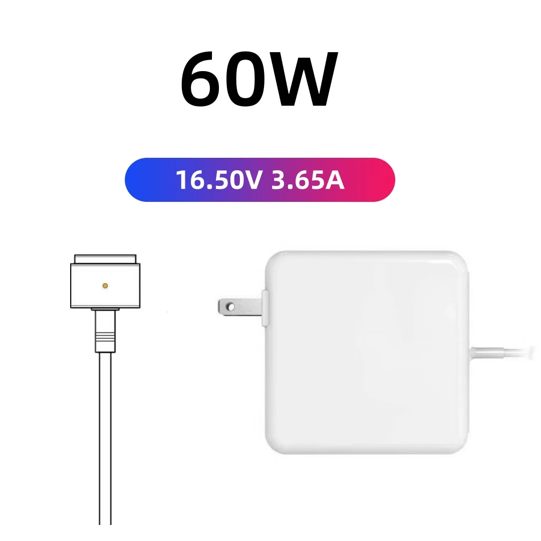 60W 16.5V 3.65A T Tip Laptop Power Adapter Charger for Macbook Pro 13' A1435 A1465 A1425 - Replacement AC Cord for Apple Laptops