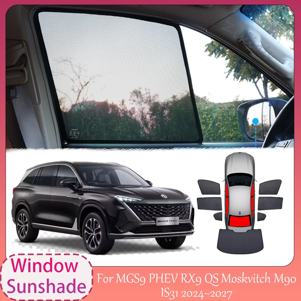 Image of Auto-Magnetisches Netz-Sonnenschutzrollo für Seitenfenster Zubehör für MGS9 PHEV RX9 QS Moskvitch M90 IS31 2024~2027 2025 2026