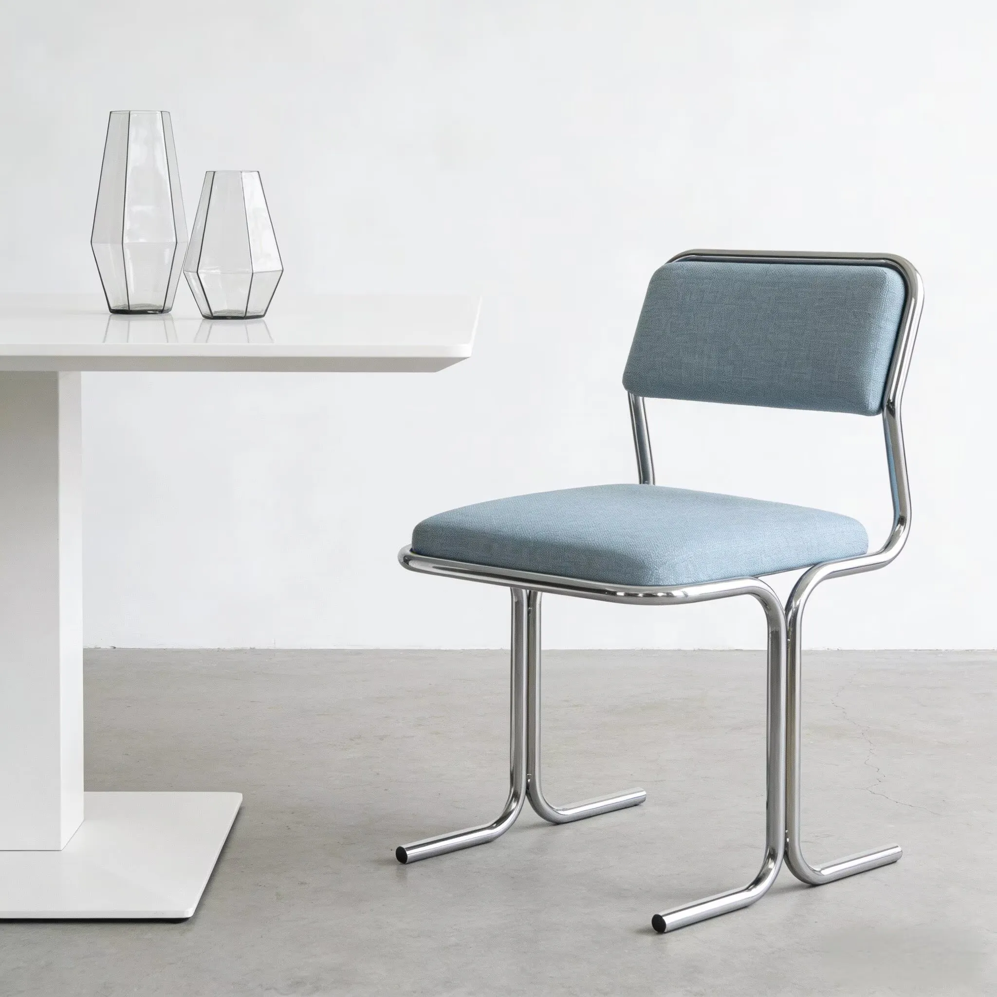 Sillas de salón Sillas de comedor Bauhaus sillas de ocio modernas muebles sillas de isla de acero inoxidable respaldos de diseño dressi