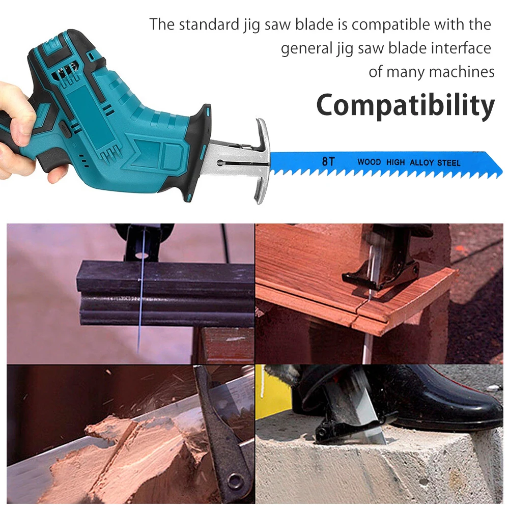 Assorted Jigsaw Blades Set, U-Shaft, HCS Jig Saw Blades para madeira plástica e metal, lâminas de corte para Black & Decker, 14 PCs, 48PCs