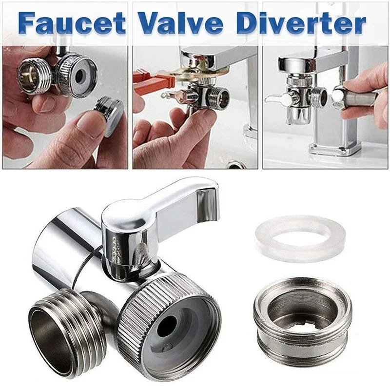 New Universal Faucet Switch Adapter Kitchen Sink Splitter Diverter Valve Water Tap Connector For Toilet Bidet Shower Bathroom