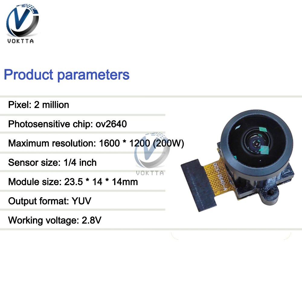 OV2640 Camera Module 2MP Mini CCM Compact Camera Modules Compatible with ESP32 ESP8266 Development Board with DVP